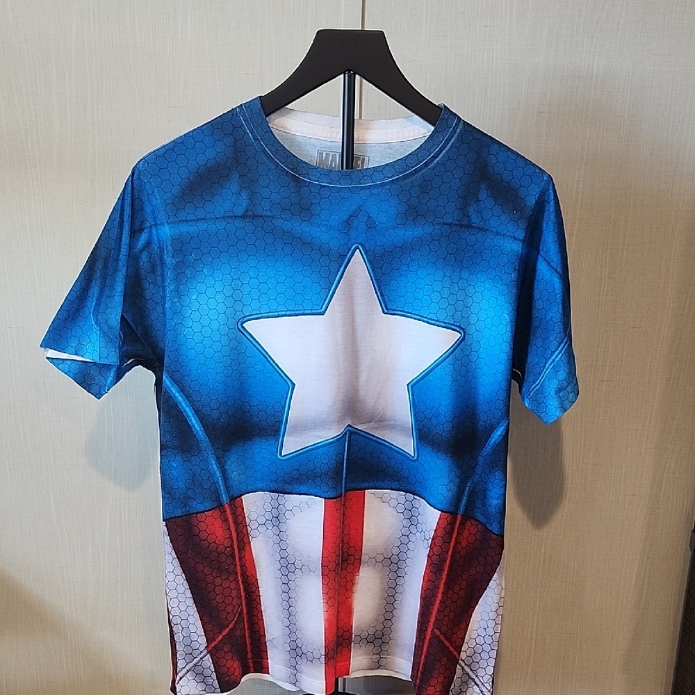 Marvel Blue and Red Graphic Tee